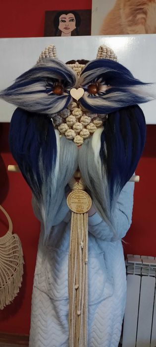 Makramy sowy anioły