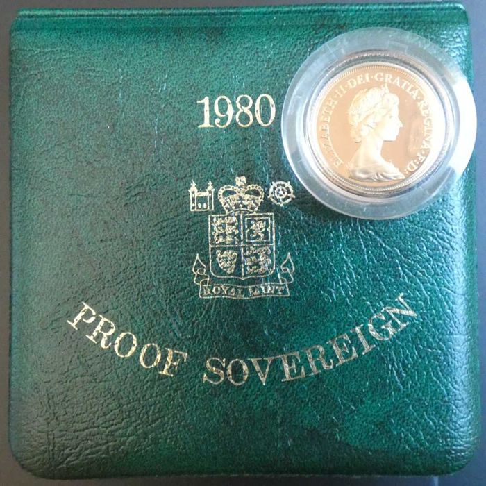1980 Libra Ouro Proof com Caixa da Royal Mint