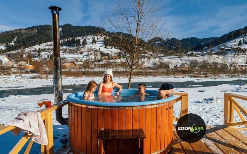 Чан з джакузі! Виробник! Чан на дровах! Спа купіль! Купель офуро!