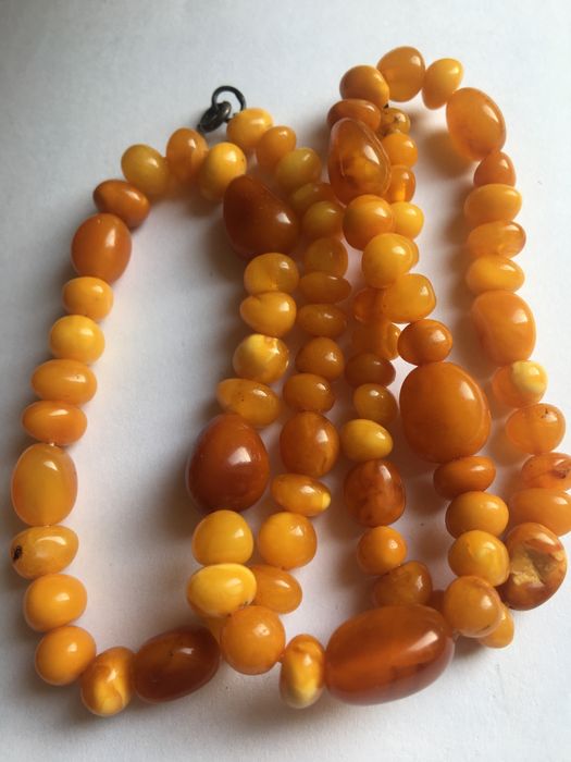 Naszyjnik stary bursztyn bałtycki 18,7 g.