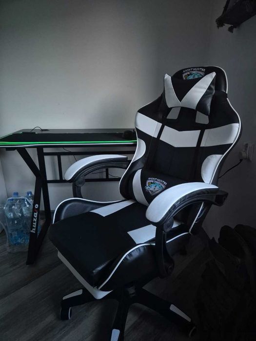 NOWY FOTEL Gamingowy Z Masażem Pleców Krzesło Dla Gracza Obrotowy