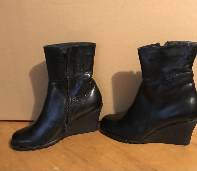 Нові зимові жіночі напівчобітки. Натуральна шкіра.