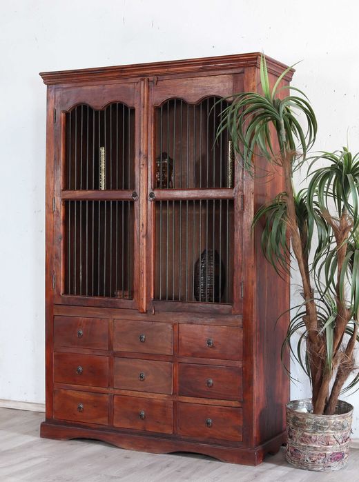 Witryna z drewna egzotycznego 180x50x115cm