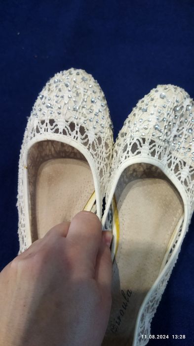 балетки 38 р свадебные обувь свадебная кружевная