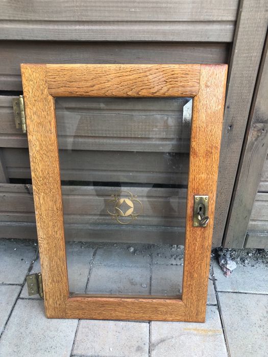 Okno witraż stare piekne drewniane J&J werrmann wien