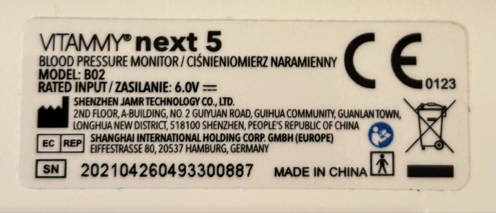 Ciśnieniomierz Vitammy NEXT 5