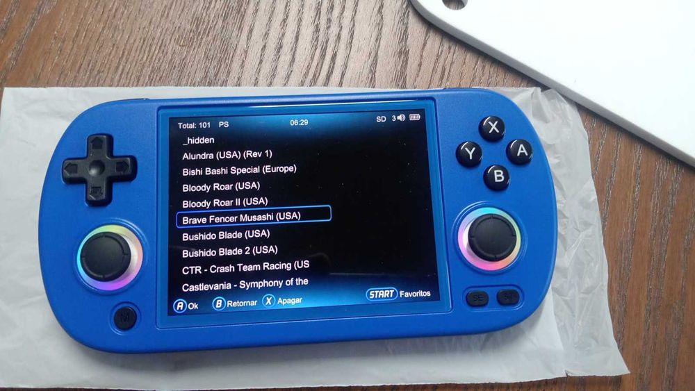Consola Portátil Anbernic RG40XX H Azul + 3 Cartões