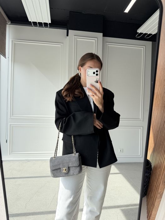 Сумка Chanel Mini Flap Bag замшева сіра
