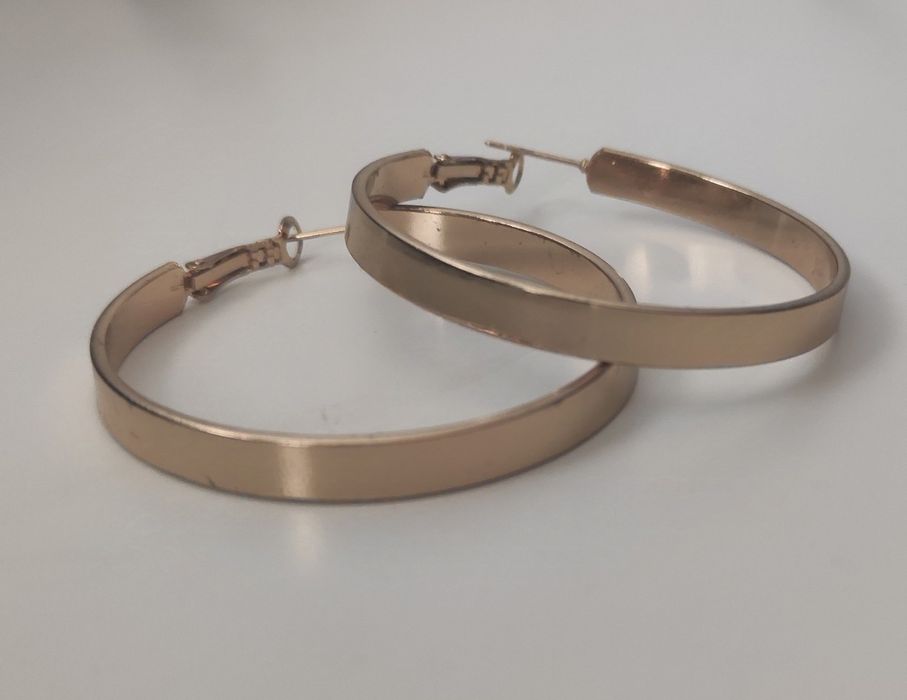 Kolczyki pozłacane koła, hoop earrings