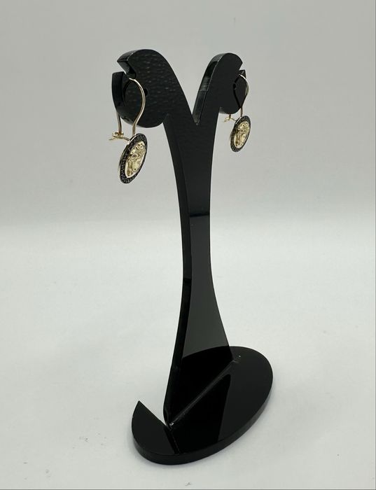 Złote Kolczyki Versace Wiszące Pr.585 NOWE