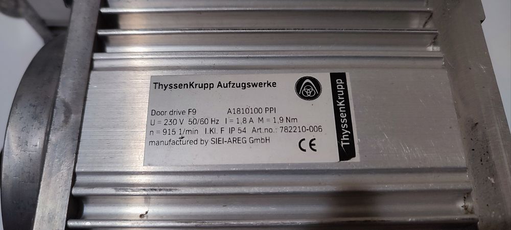 Дверний двигун ThyssenKrupp F9, мотор, привід дверей