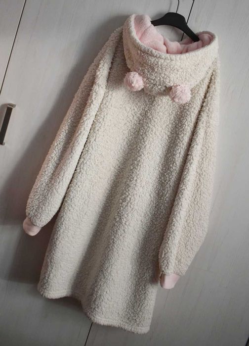 Piżama 152 + bluza kocobluza duża z kapturem oversize szlafrok polarow