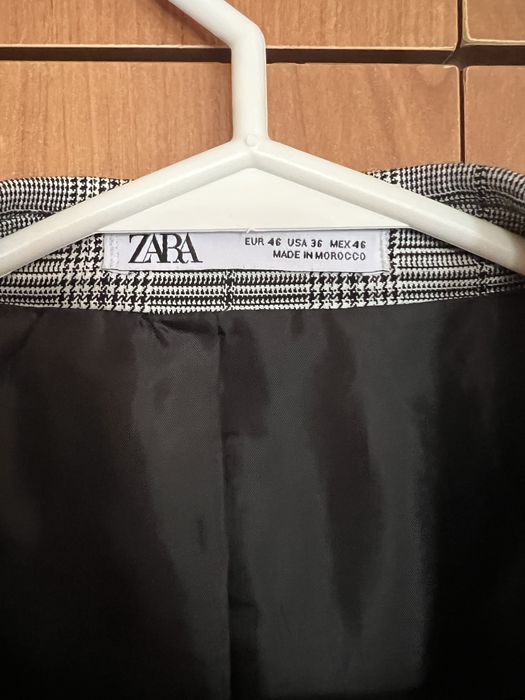 Elegancki garnitur ZARA MAN – szary w kratę