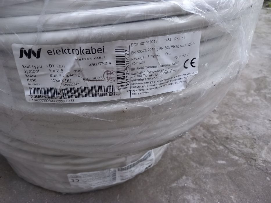 Ydy 5x2,5 okrągły biały