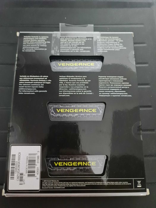 Praktycznie nowe Kości RAM DDR3 Corsair Vengeance 1600C9