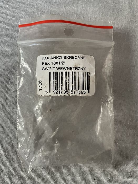 Kolanko skręcane 16x1/2