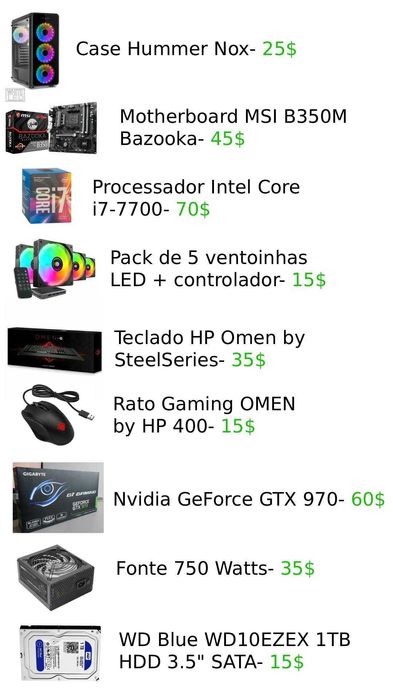 Pc Gaming led em optimo estado464216310080481281