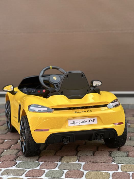 Дитячий електромобіль Porsche Spyder RS Авто на акумуляторі дитяче авт
