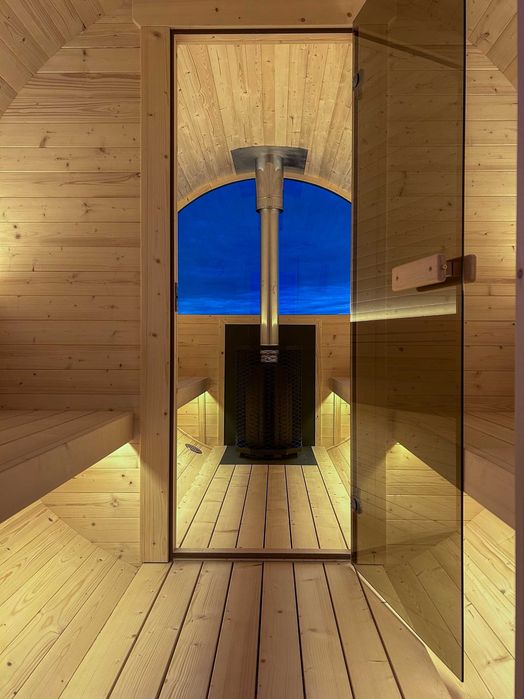Sauna ogrodowa beczka drewniana sauna rozmiar XL 1