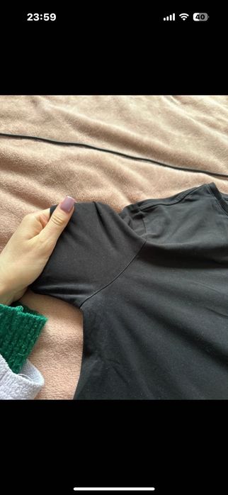 Czarna zwykła koszulka męska guess S