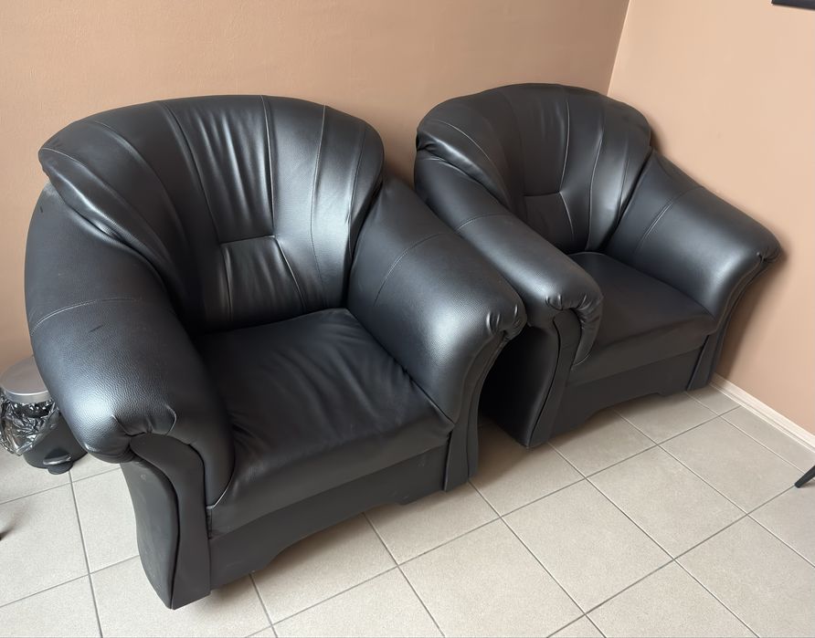 Fotel czarny x2 Bardzo wygodne