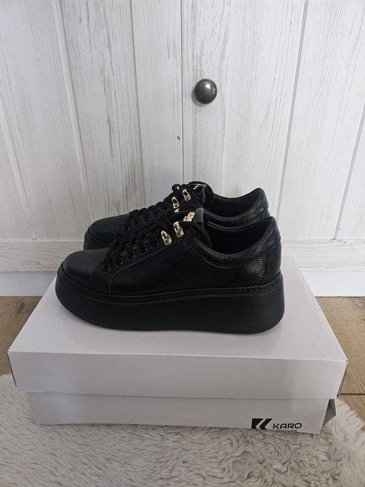 Karo buty na koturnie podwyższeniu nowe 38