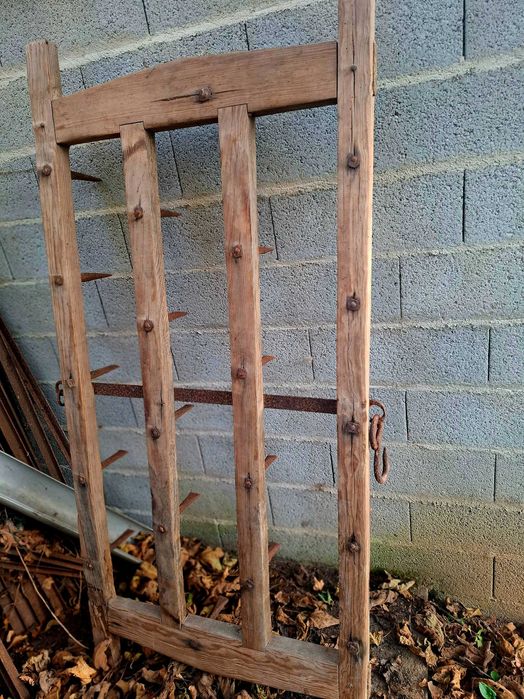 Grade Antiga Traçao Animal em Madeira e Ferro,Original