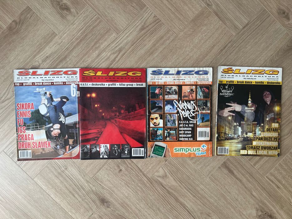 Magazyn hip-hop Ślizg, 33 numery z lat 2002-2005, bdb stan