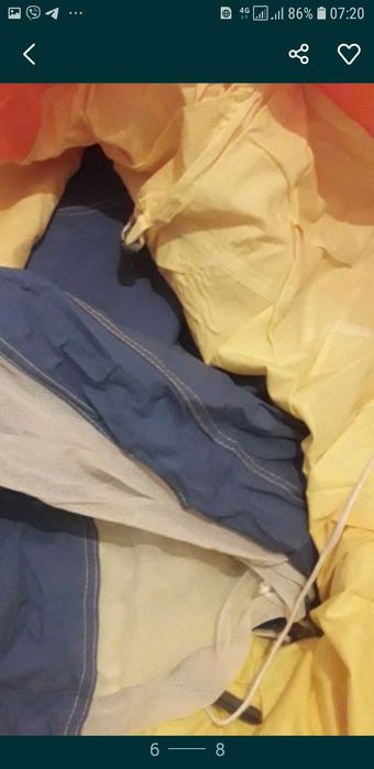 Намет палатка двохшарова з верандою із 100%  коттону 4ох особова