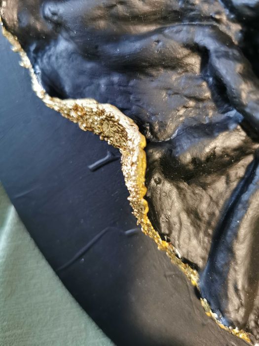 Інтер'єрна об'ємна картина Золото на чорному