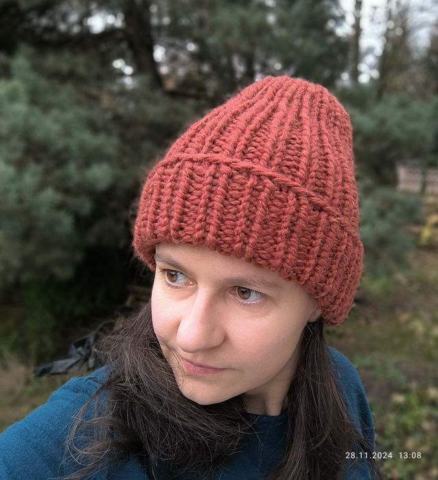 Czapka gruba handmade