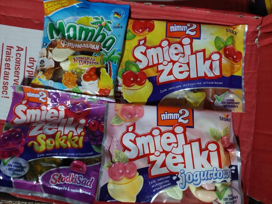 Желейки, конфеты, шоколад в монолите, в пачках,  опт