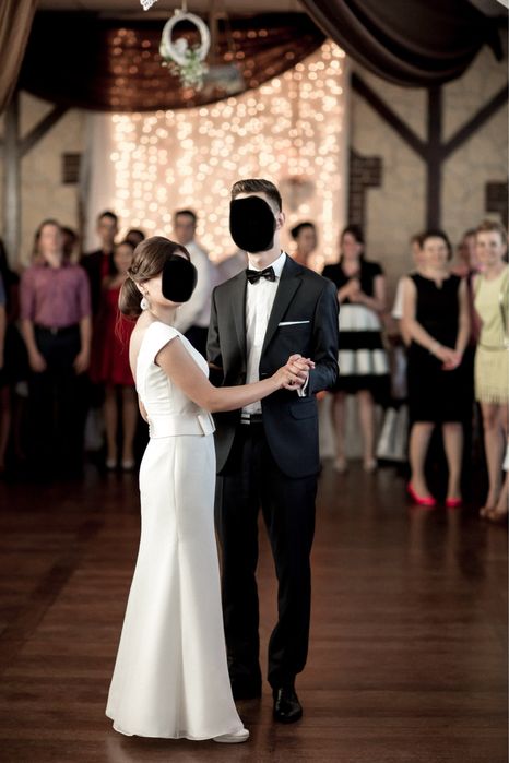 Suknia Ślubna Klasyczna Prosta dla 156cm wzrostu