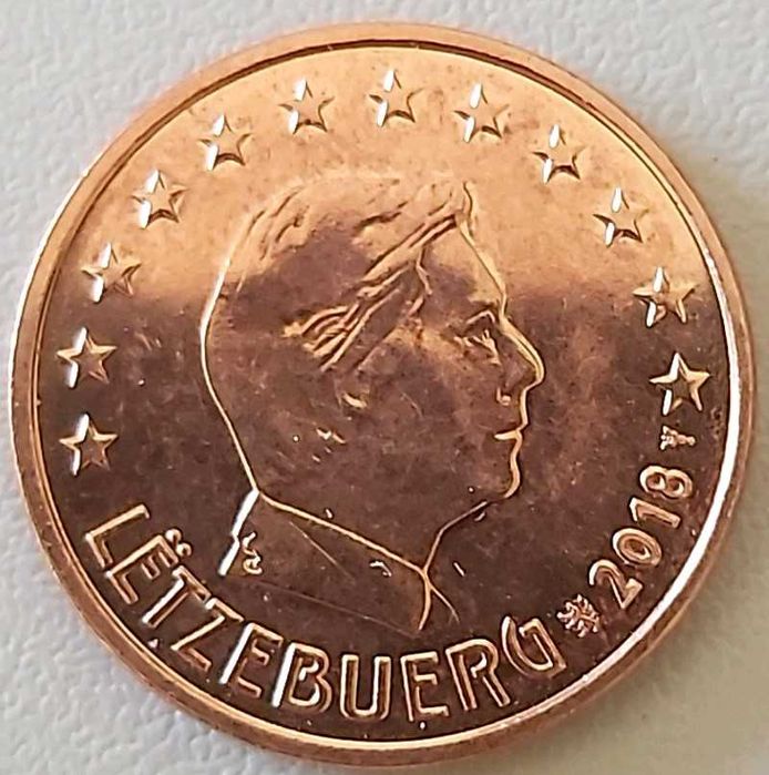 5 Cêntimos de 2018  do Luxemburgo. Henri