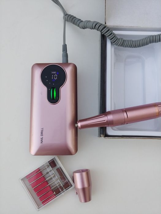 Акумуляторний фрезер для нігтів 2600мА рожевого кольору