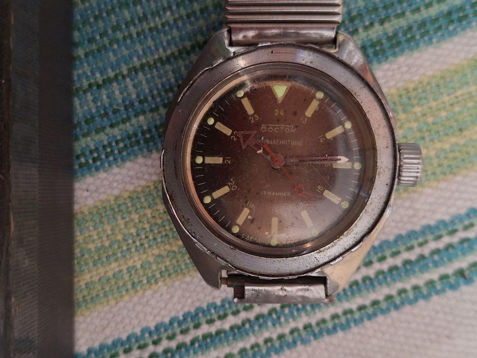 Vostok AMFIBIA 200m Antymagnetyczny Komandirskie Bransoleta ZSRR idzie