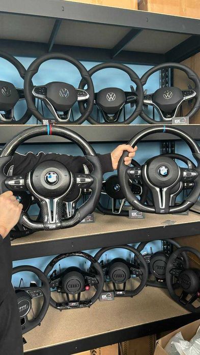 Кермо / Руль для BMW F series  в М-стилі з подушкою безпеки КАРБОН