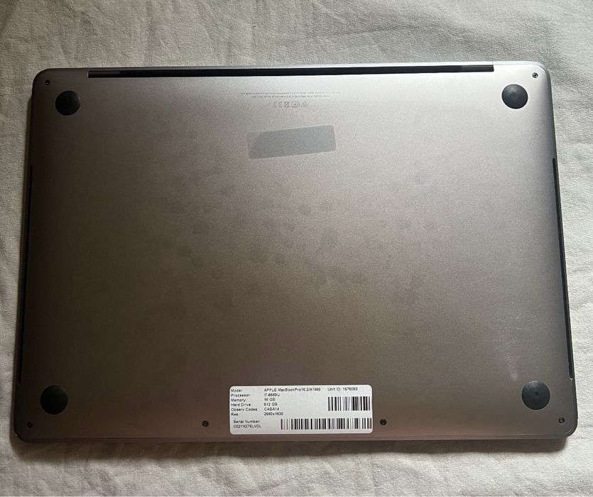 Apple MacBook Pro 13 2019 заблокирован MDM, iCloud чистый