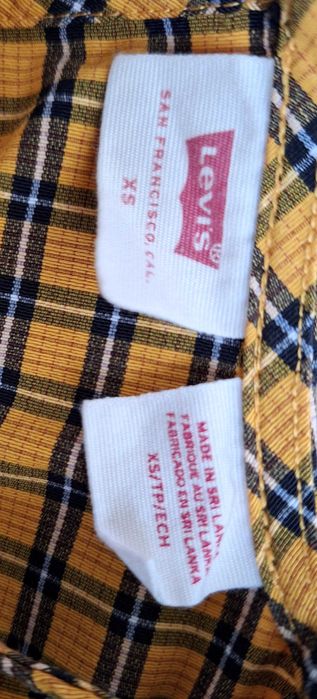 Sukienka z tafty w kratę Levi's