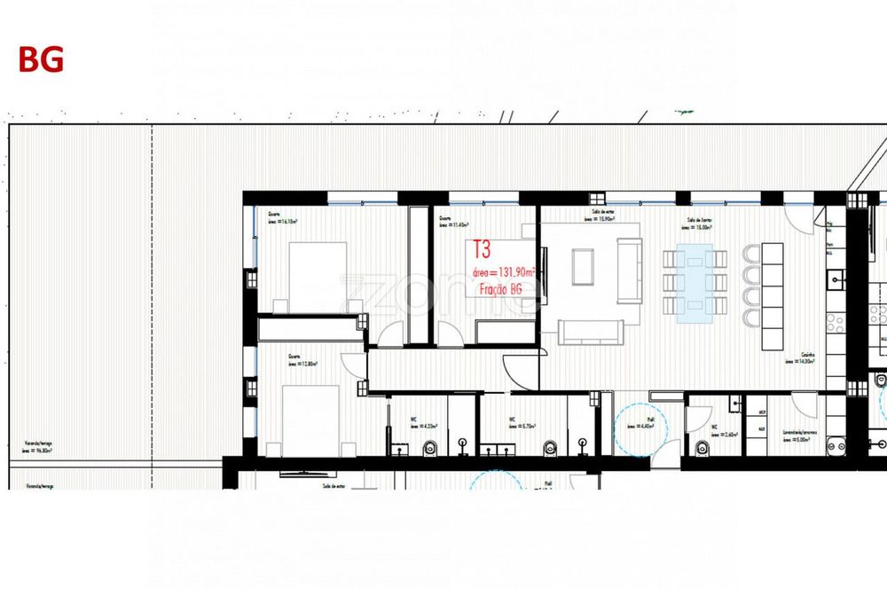Apartamento T3 c/ Terraço, Freamunde, Paços de Ferreira (Fração BG)...