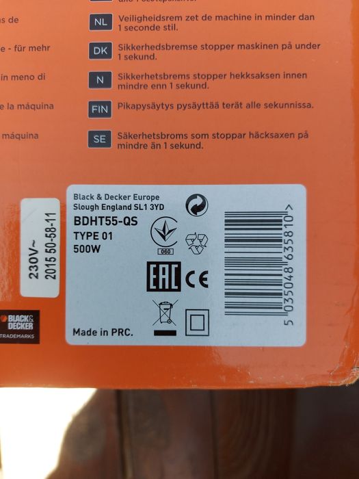 Nożyce do żywopłotu B&D.