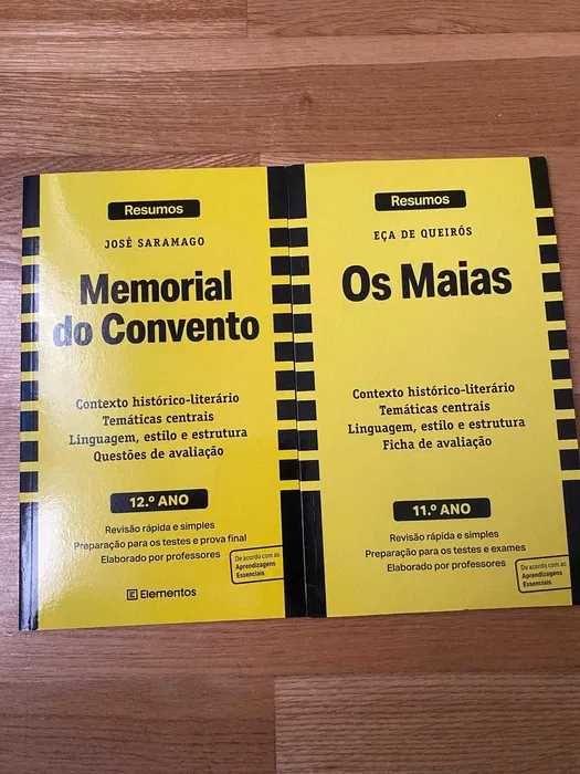 Livros de Resumos - Memorial do Convento e Os Maias