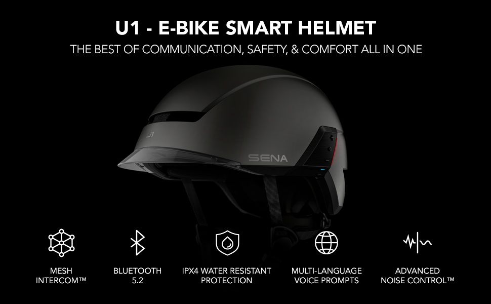 L Sena U1 Mesh 3.0 Inteligentny kask rowerowy jeździeckie Intercom r59