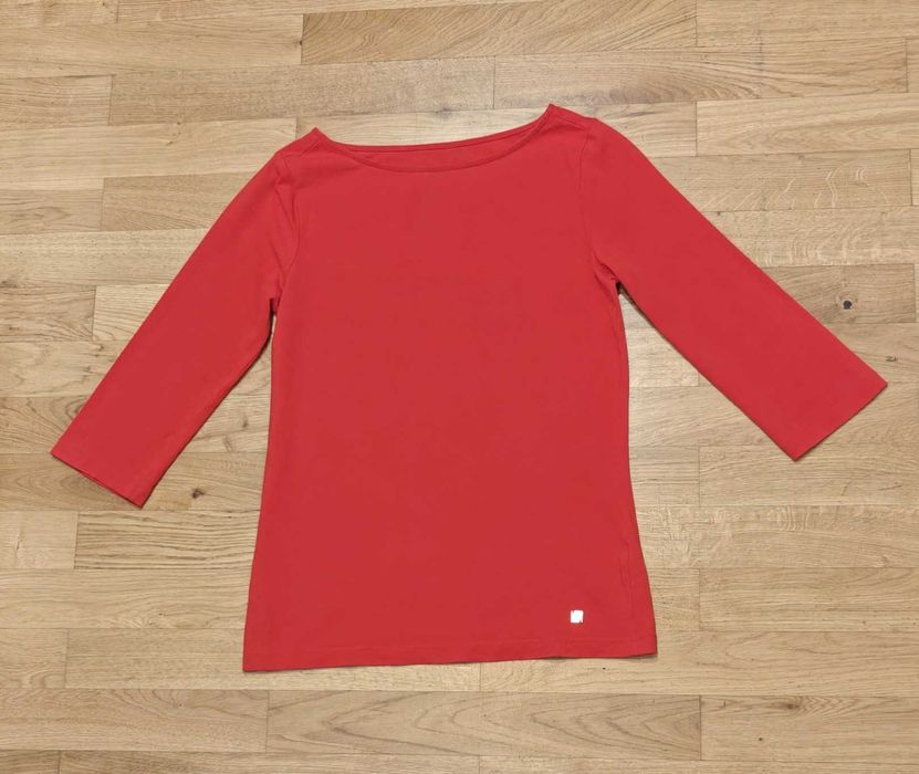 Tchibo Women Essentials bluzka damska czerwona 3/4 S 36/38 bawełna organiczna
