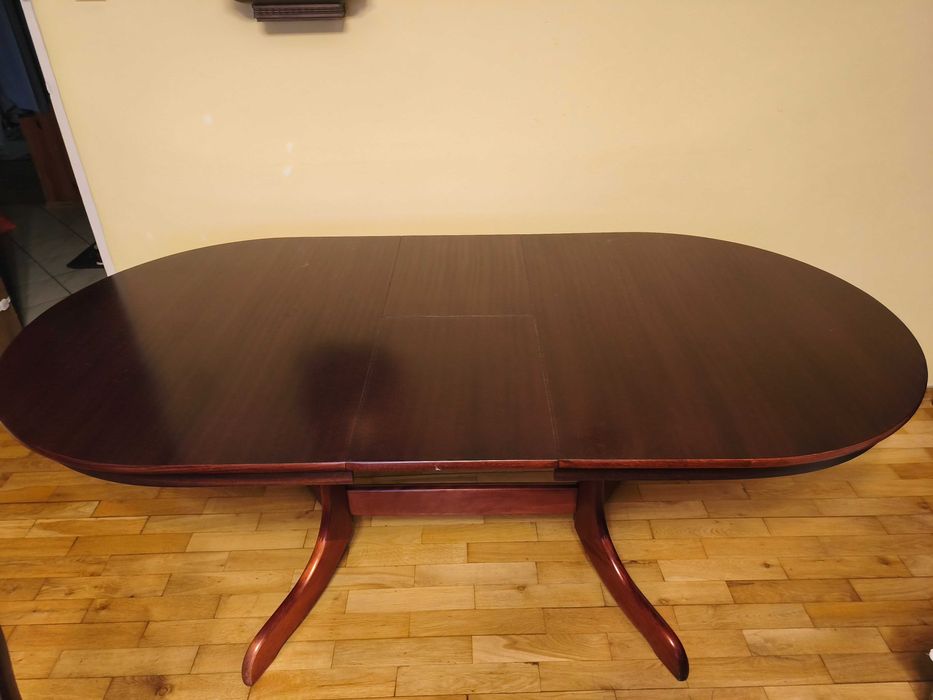 Unikatowy zestaw–lite drewno– 6 krzeseł+stół rozkładany