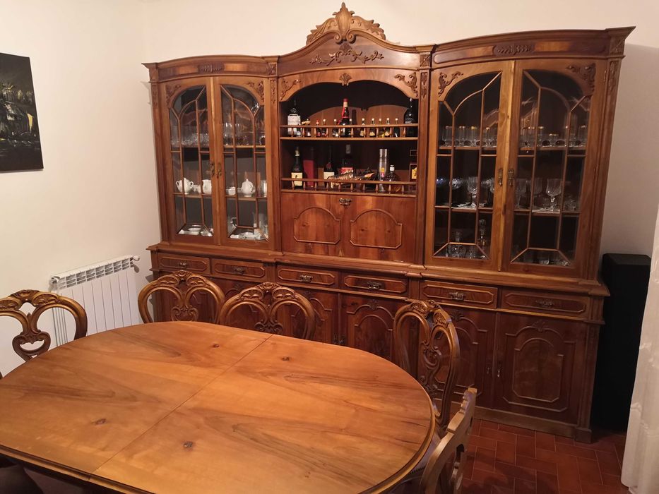 Mesa + cadeiras sala vintage otimo estado