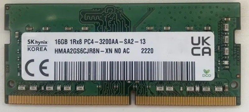 DDR4  16Gb PC4-25600s 3200Hz Hynix sodimm