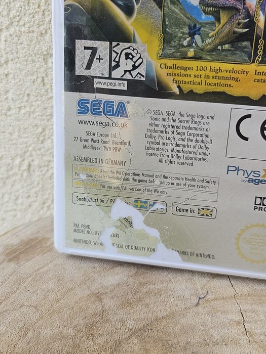 Sonic and the Secret Rings – Nintendo Wii – Manual