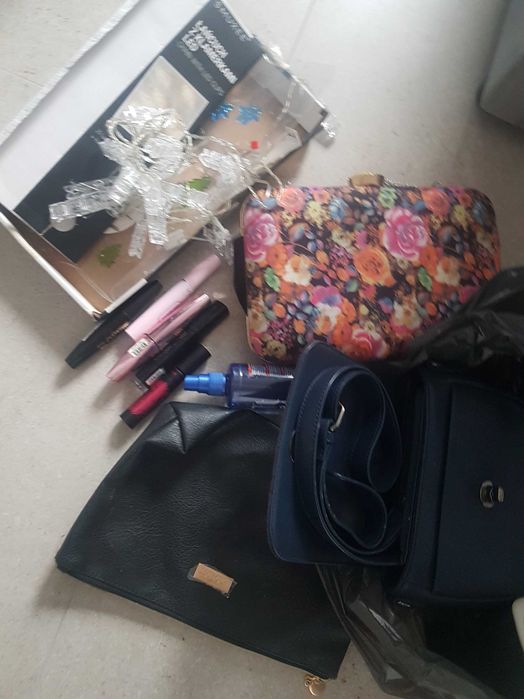 sandaly nowe torebki srebro kosmetyki plecak ramka statek