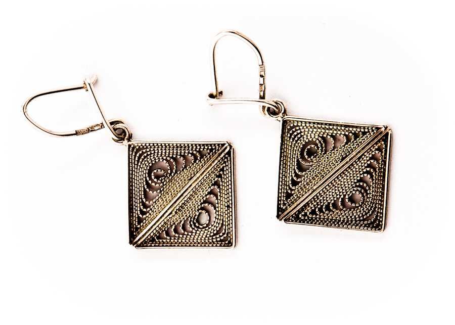 Niespotykane Srebrne Kolczyki - Filigran 4,19g - IMAGO ARTIS - Kraków